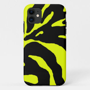 Gele Zebra Stripe Animal Print iPhone 11 Hoesje