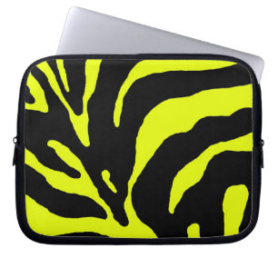 Gele Zebra Stripe Animal Print Laptop Sleeve