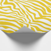 Gele Zebra Stripe Cadeaupapier (Hoek)