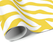 Gele Zebra Stripe Cadeaupapier (Rol Hoek)