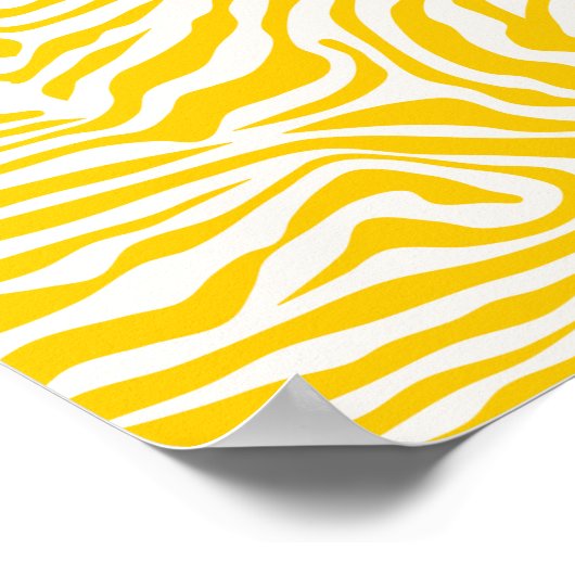 Gele Zebra Stripes Preppy Wild Animal Print (Hoek)