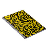 Gele Zebra Stripes Preppy Wild Animal Print Notitieboek (Rechterzijde)