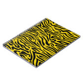 Gele Zebra Stripes Preppy Wild Animal Print Notitieboek (Linkerzijde)
