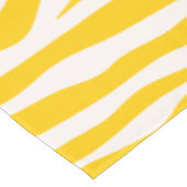Gele Zebra Stripes Preppy Wild Animal Print Tafelkleed (Gekanteld)