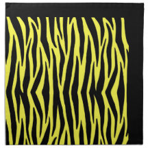 Gele Zebra Stripes servetten (doek)