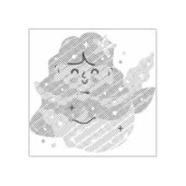 Gele zeemeermin rubberstempel (Afrduk)