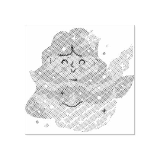 Gele zeemeermin rubberstempel (Afrduk)