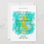 Gele zeepaard onder de zee  kaart (Voorkant)