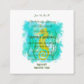 Gele zeepaardje onder het zee informatiekaartje (Voorkant)