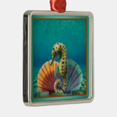 Gele zeepuizen en schelpdieren metalen ornament (Rechts)