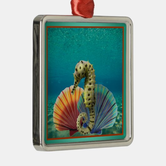 Gele zeepuizen en schelpdieren metalen ornament (Rechts)