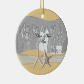 Gele zeesterren foto keramisch ornament (Rechts)