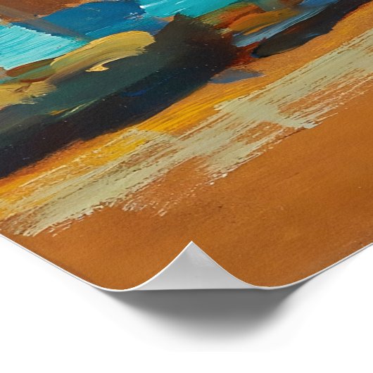 Gele zeilen bij Tina Blau Poster (Hoek)