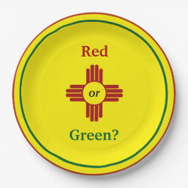 Gele Zia Zon Puro Nieuw Mexico Papieren Bordje