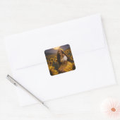 gele zigeunerin vierkante sticker (Envelop)