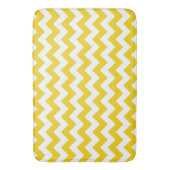 Gele zigzag, gele Chevron, geometrisch patroon Badmat (Voorkant Verticaal)