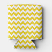 Gele zigzag, gele Chevron, geometrisch patroon Blikjeskoeler (Achterkant)