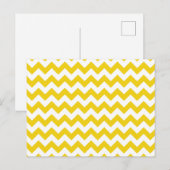 Gele zigzag, gele Chevron, geometrisch patroon Briefkaart (Voorkant / Achterkant)