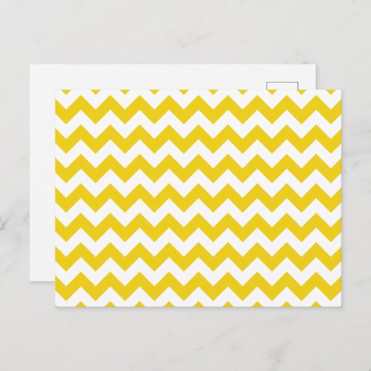 Gele zigzag, gele Chevron, geometrisch patroon Briefkaart (Voorkant / Achterkant)