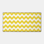 Gele zigzag, gele Chevron, geometrisch patroon Bureaumat (Voorkant)