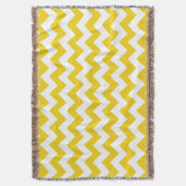 Gele zigzag, gele Chevron, geometrisch patroon Deken (Voorkant Verticaal)