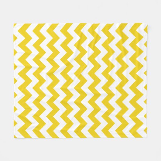 Gele zigzag, gele Chevron, geometrisch patroon Fleece Deken (Voorkant (Horizontaal))