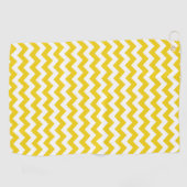 Gele zigzag, gele Chevron, geometrisch patroon Golfhanddoek (Horizontaal)