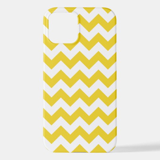 Gele zigzag, gele Chevron, geometrisch patroon iPhone Hoesje (Achterkant)
