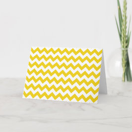 Gele zigzag, gele Chevron, geometrisch patroon Kaart