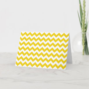 Gele zigzag, gele Chevron, geometrisch patroon Kaart
