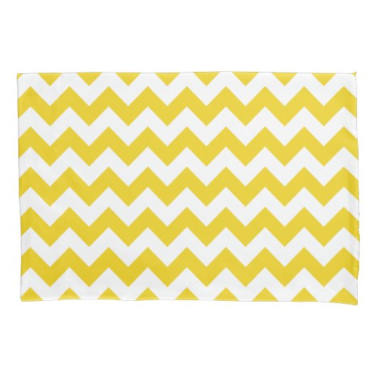 Gele zigzag, gele Chevron, geometrisch patroon Kussensloop (Voorkant)