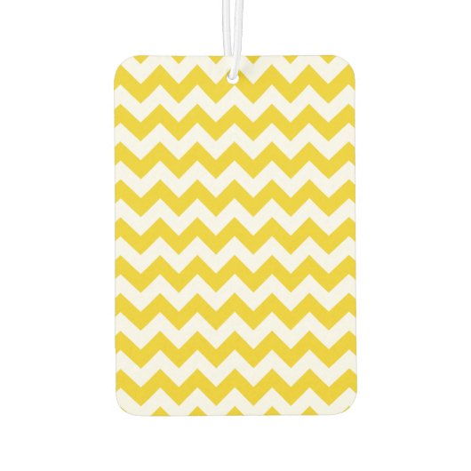 Gele zigzag, gele Chevron, geometrisch patroon Luchtverfrisser (Achterkant)