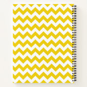 Gele zigzag, gele Chevron, geometrisch patroon Notitieboek (Achterkant)