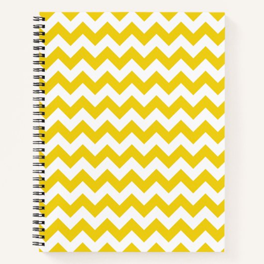 Gele zigzag, gele Chevron, geometrisch patroon Notitieboek (Voorkant)