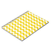 Gele zigzag, gele Chevron, geometrisch patroon Notitieboek (Linkerzijde)
