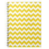Gele zigzag, gele Chevron, geometrisch patroon Notitieboek (Voorkant)
