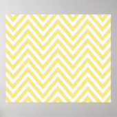 Gele zigzag, gele Chevron, geometrisch patroon Poster (Voorkant)