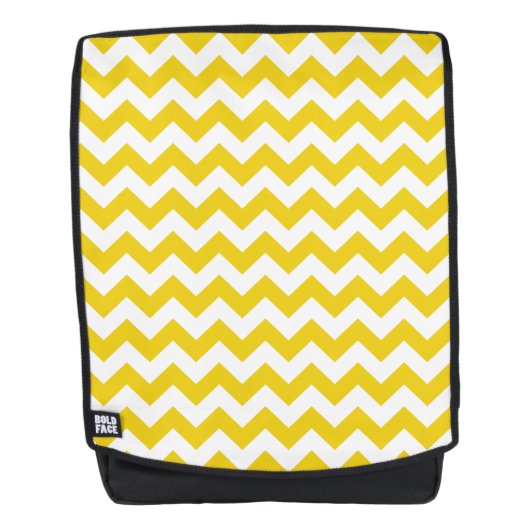 Gele zigzag, gele Chevron, geometrisch patroon Rugtassen (Voorkant)