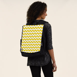 Gele zigzag, gele Chevron, geometrisch patroon Rugtassen