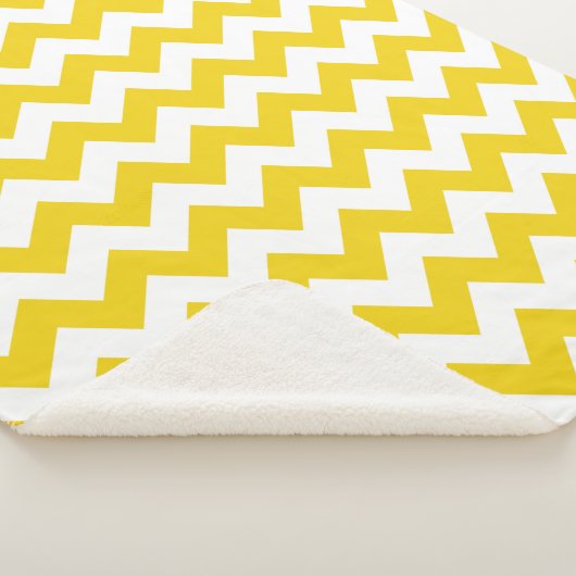 Gele zigzag, gele Chevron, geometrisch patroon Sherpa Deken (3/4)