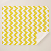 Gele zigzag, gele Chevron, geometrisch patroon Sherpa Deken (Voorkant (horizontaal))