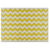 Gele zigzag, gele Chevron, geometrisch patroon Snijplank (Voorkant)