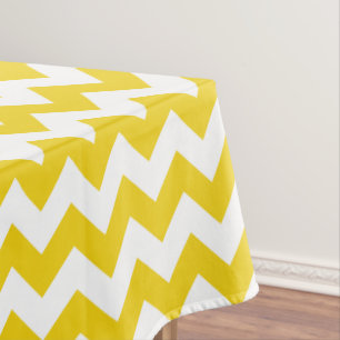 Gele zigzag, gele Chevron, geometrisch patroon Tafelkleed