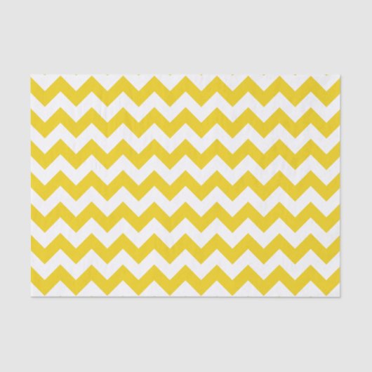 Gele zigzag, gele Chevron, geometrisch patroon Tissuepapier (Voorkant)