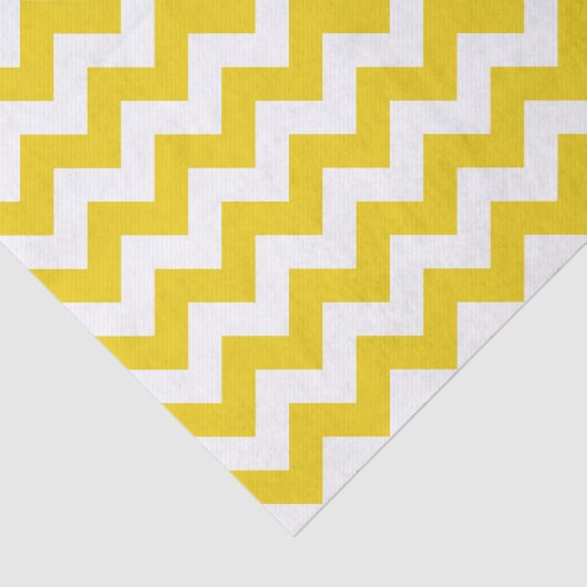 Gele zigzag, gele Chevron, geometrisch patroon Tissuepapier (Detail)
