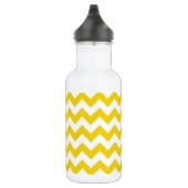 Gele Zigzag, Gele Chevron, Geometrisch Patroon Waterfles (Rechts)