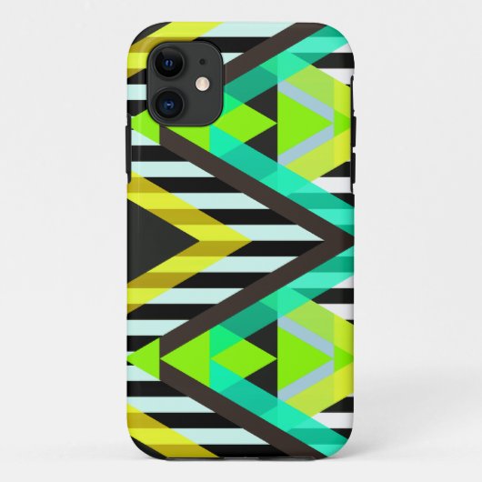 Gele zigzag Pop Aztec Case-Mate iPhone Case (Achterkant)
