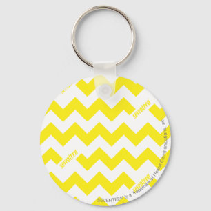 Gele zigzag sleutelhanger