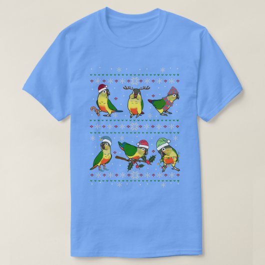 Gele zijkant, lelijke kerst t-shirt (Design voorkant)