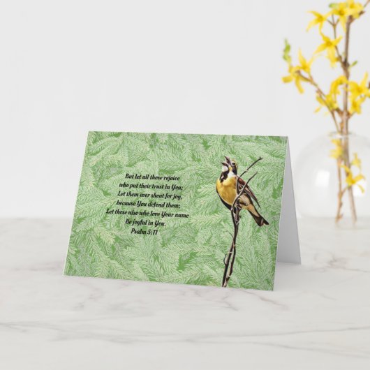  gele zingende Bijbel Verse Kaart (Gele Bloem)